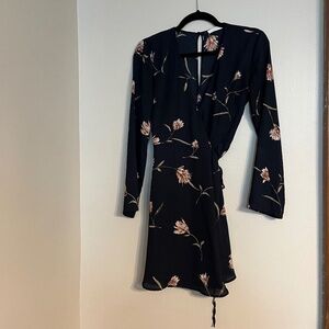 Long-sleeve Wrap Dress